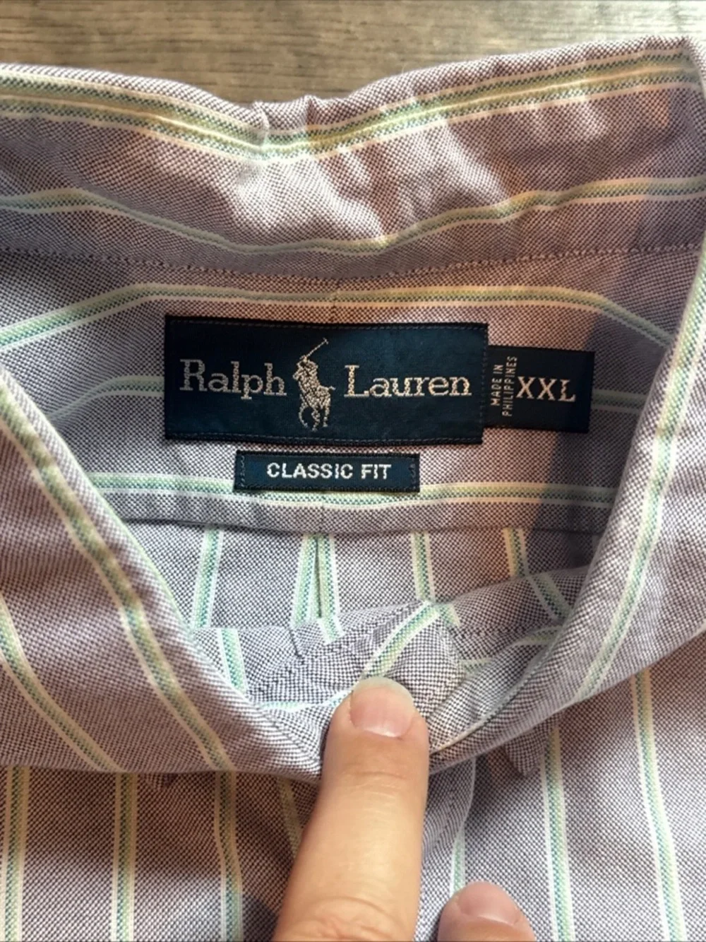 Ralph Lauren Classic Fit XXL Purple striped Button Down Shirt